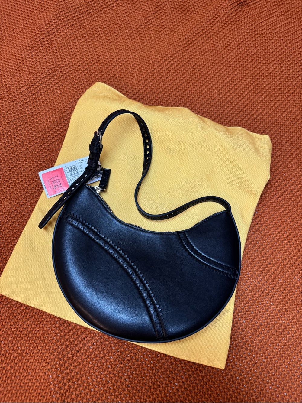 Mango Black Crescent Shoulder Bag